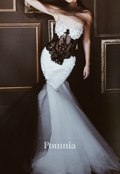 Charming Sleeveless Strapless Sequins Corset Wedding Dress