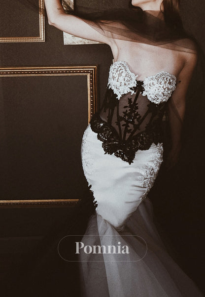 Charming Sleeveless Strapless Sequins Corset Wedding Dress