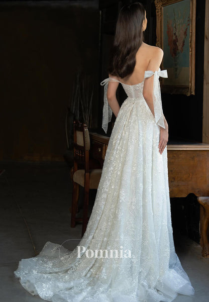 Charming Sweetheart Sleeveless Bowknot Sheath Wedding Dress