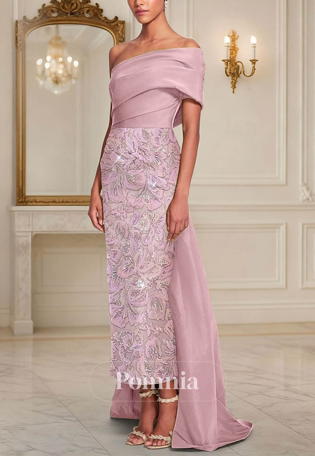 Sheath Floor Length Evening Gown