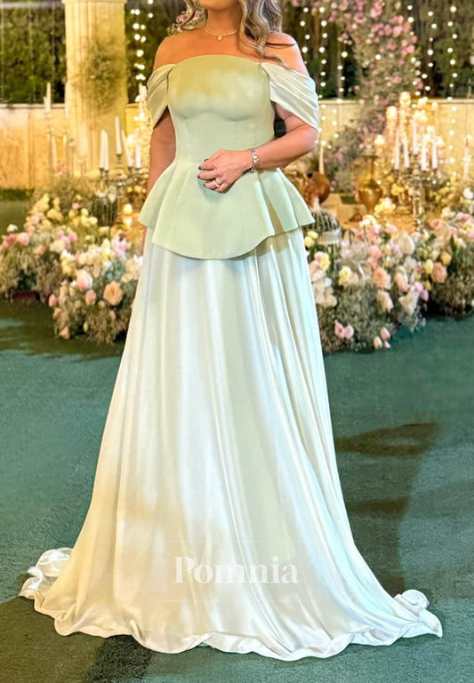 Simple Sleeveless Strapless A-Line Ruched Evening Dress