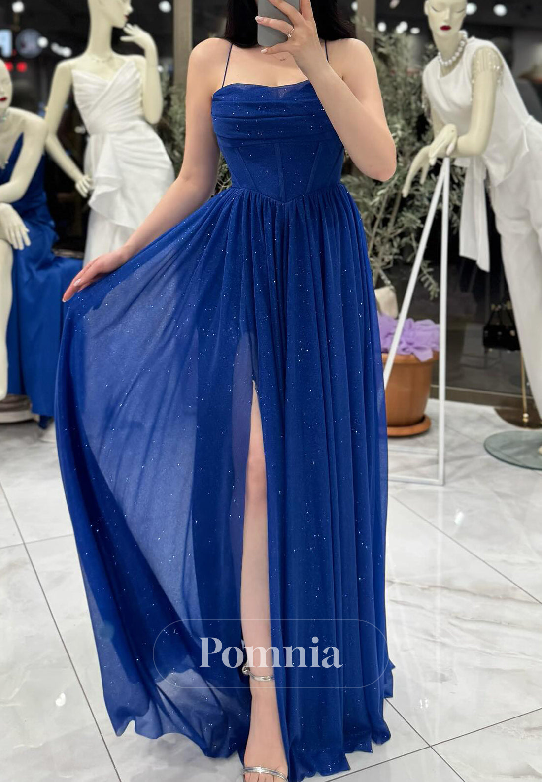 A-Line Spaghetti Straps Sweetheart Empire-Waist  Prom Dress