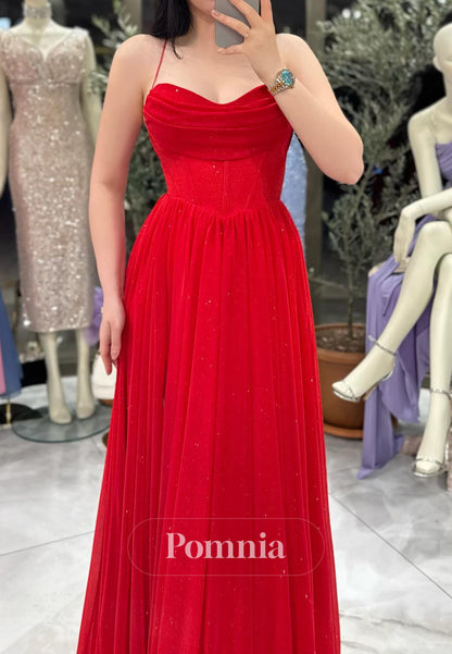 A-Line Spaghetti Straps Sweetheart Empire-Waist  Prom Dress