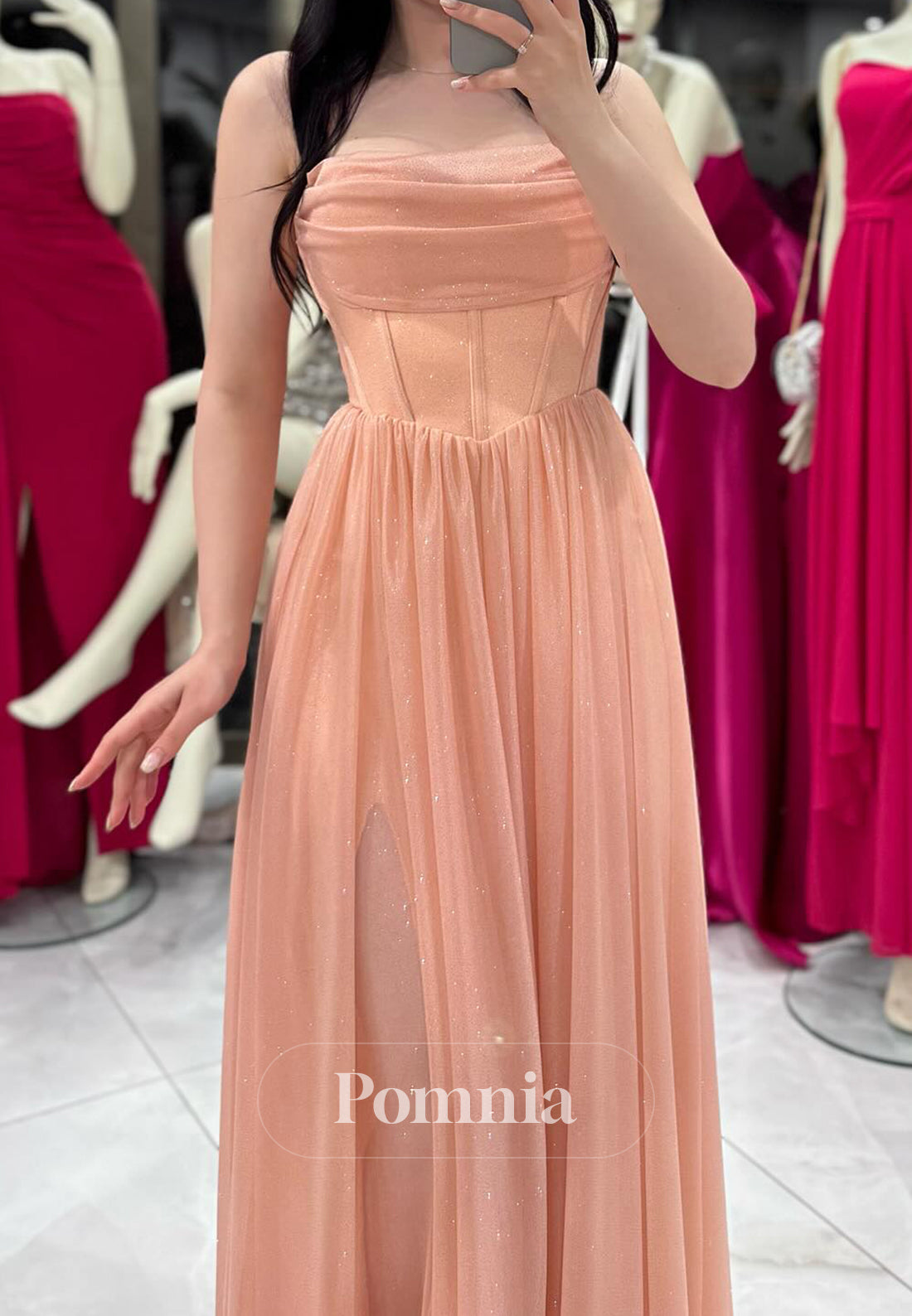A-Line Spaghetti Straps Sweetheart Empire-Waist  Prom Dress