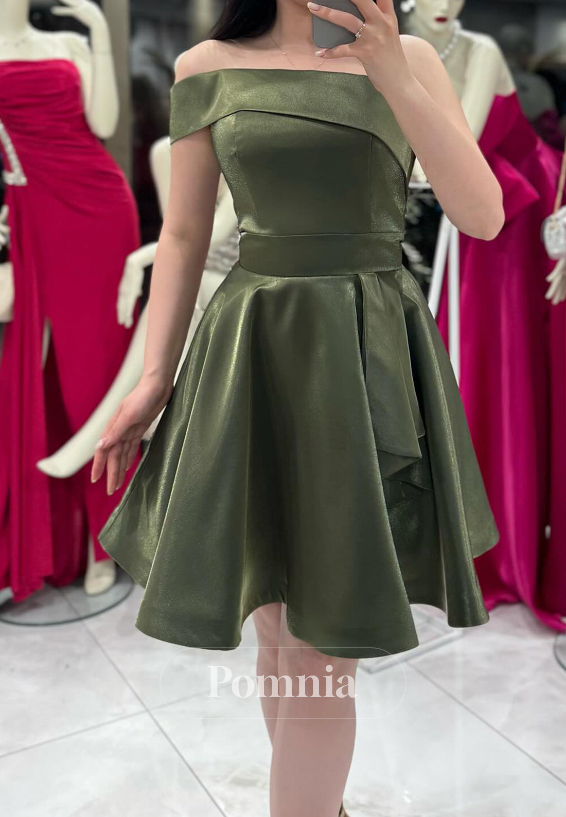 Simple Sleeveless Strapless Empire-Waist Homecoming Dress