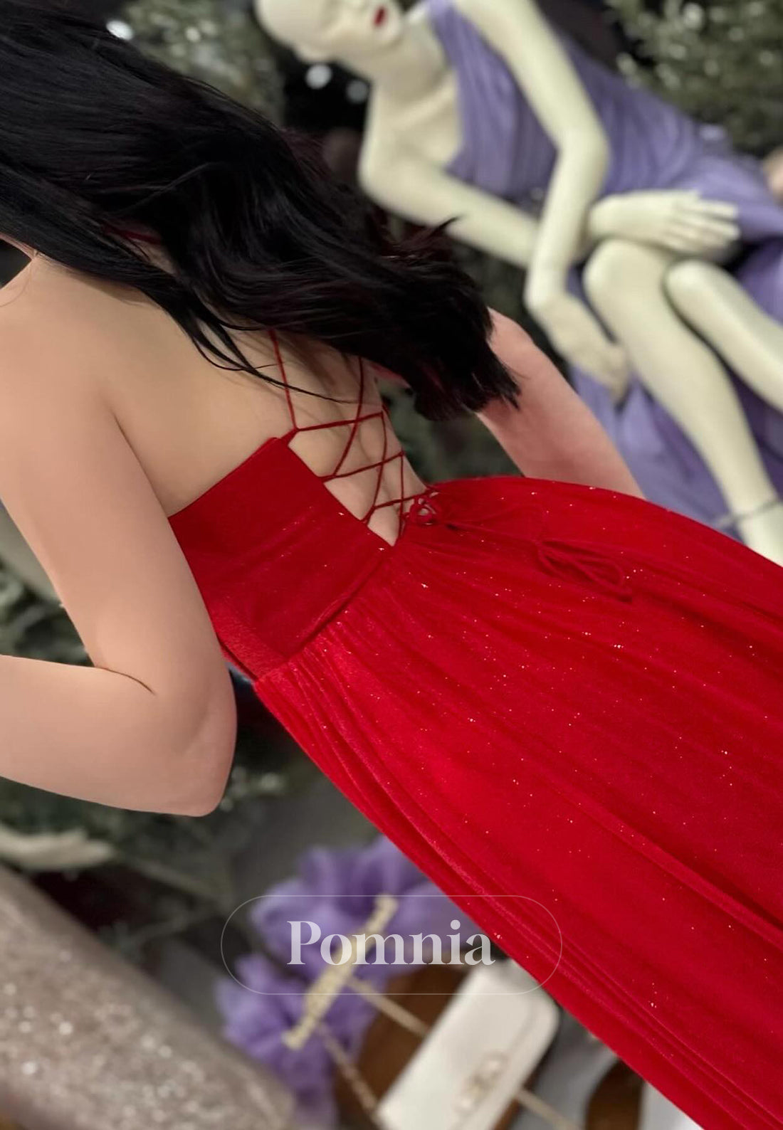 A-Line Spaghetti Straps Sweetheart Empire-Waist  Prom Dress