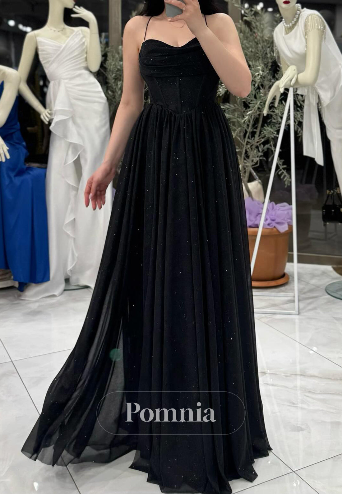 A-Line Spaghetti Straps Sweetheart Empire-Waist  Prom Dress