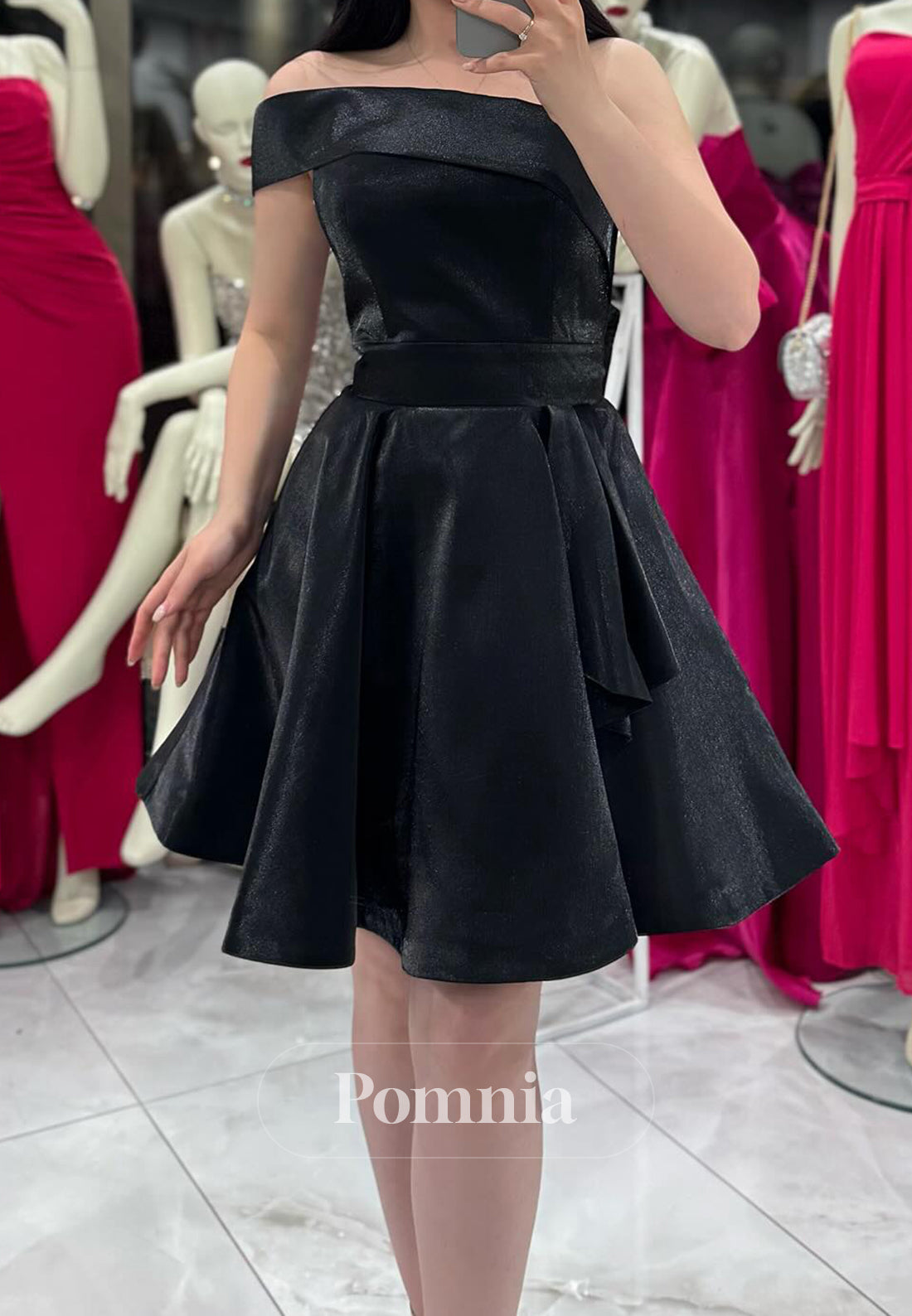 Simple Sleeveless Strapless Empire-Waist Homecoming Dress