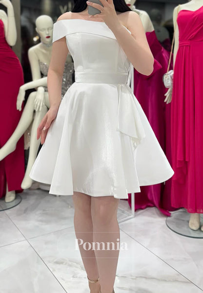Simple Sleeveless Strapless Empire-Waist Homecoming Dress