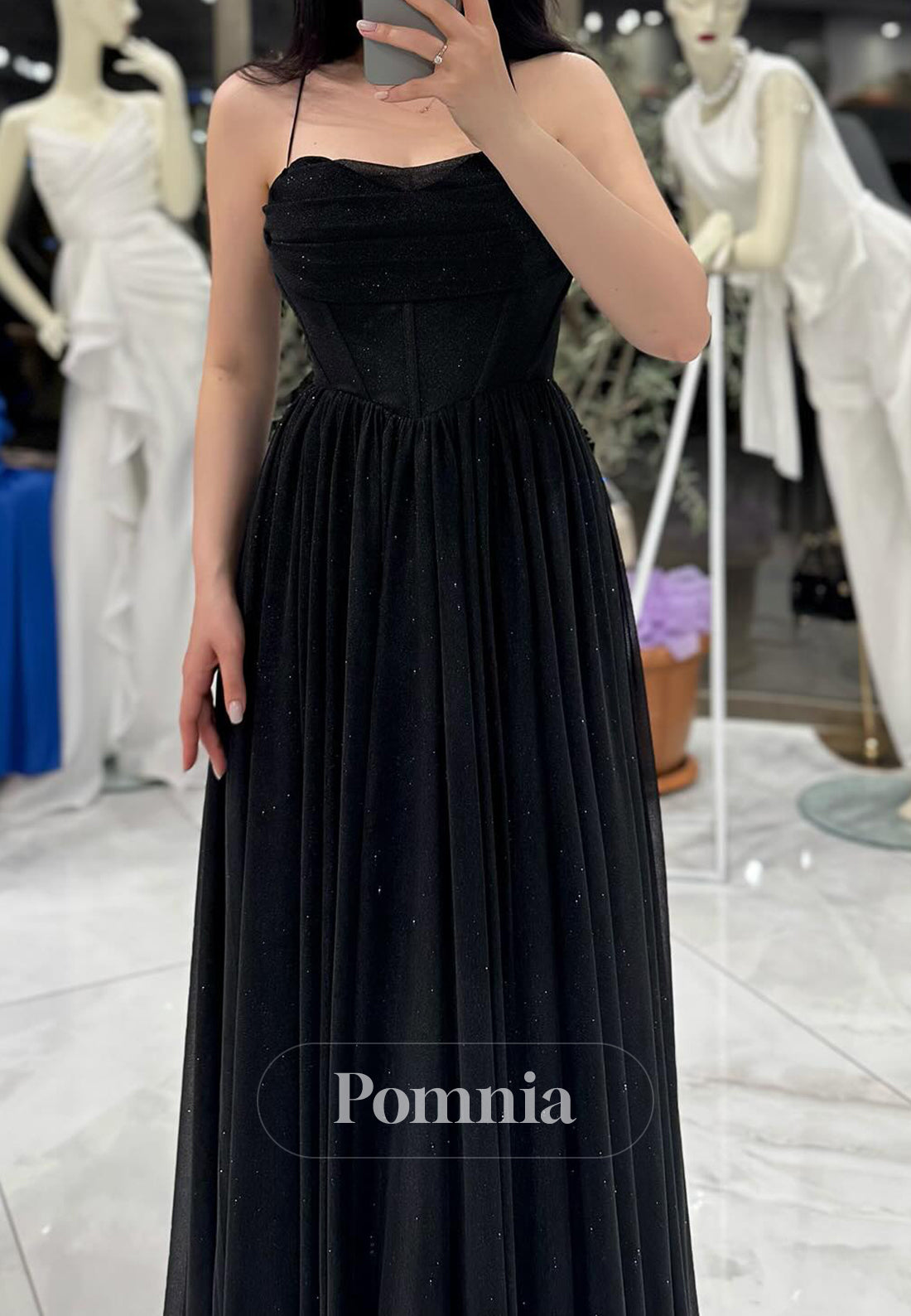 A-Line Spaghetti Straps Sweetheart Empire-Waist  Prom Dress