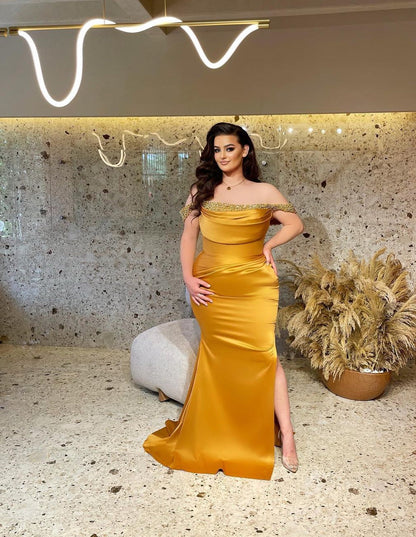 Simple Sleeveless Strapless Sequins Ruched Evening Dress