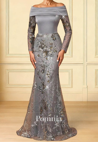 Mermaid Sweep Brush Train Prom Dress