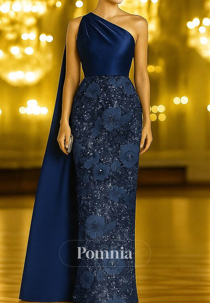 Sparkle Sleeveless One Shoulder Formal Wedding Capes Satin Lace with Glitter