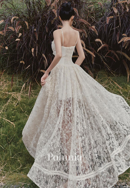 Charming A-Line Spaghetti Straps Scoop Appliques Prom Dress