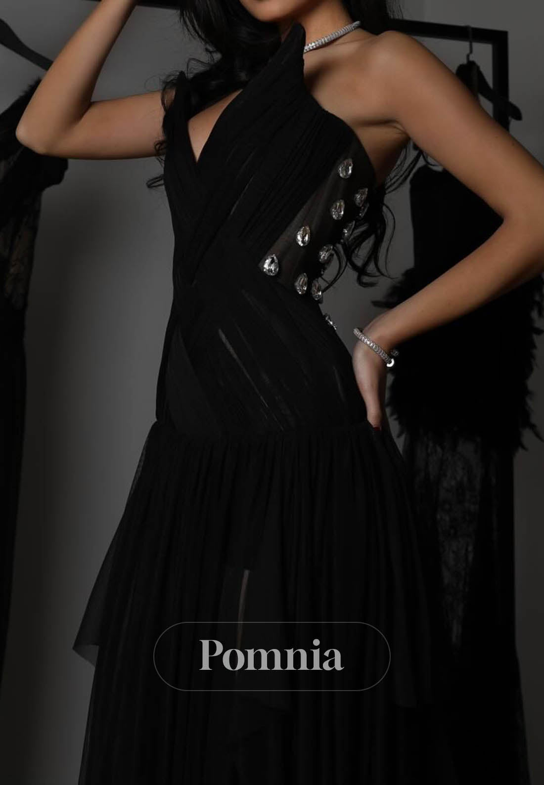 Simple A-Line Sleeveless Strapless Empire-Waist Prom Dress