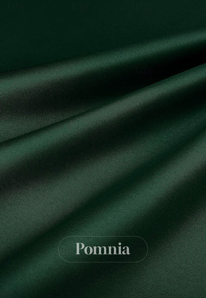 Long Sleeves Scoop Sequins Slit Satin Evening Dress