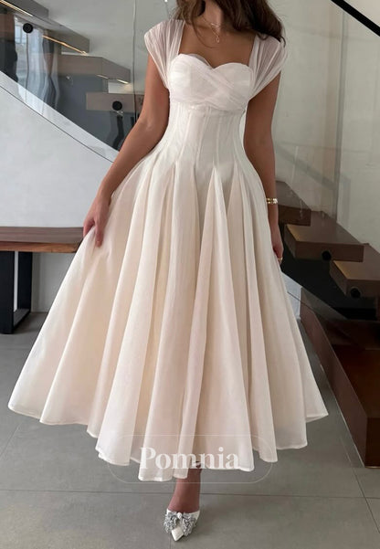 Simple Spaghetti Straps Scoop Corset A-Line Prom Dress