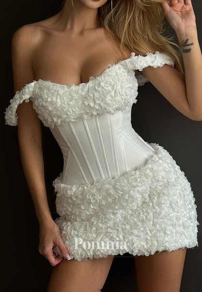 Charming A-Line Sweetheart Sleeveless Ruched Mini Wedding Dress