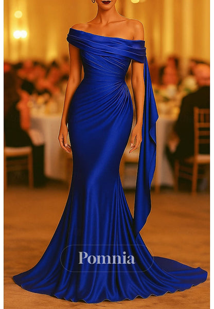 Mermaid Sleeveless Strapless Ruched Prom Dress