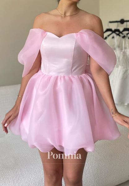 Blushing Pink Sweetheart Sleeveless A-Line Short Homecoming Dress