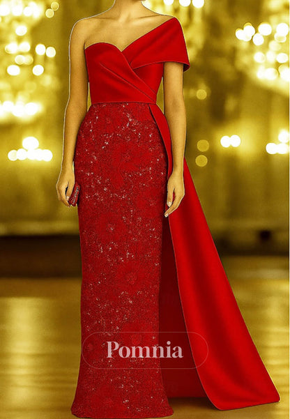 Floor Length Evening Gown Ball Gown with Overskirt