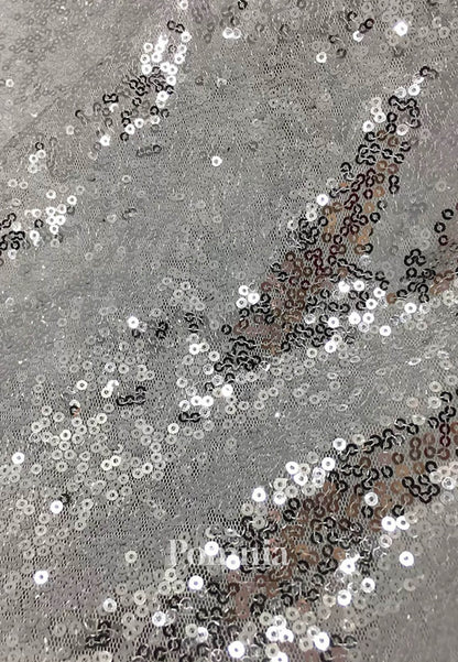 Trumpet Floor Length Evening Dress V Neck Sequined with Glitter