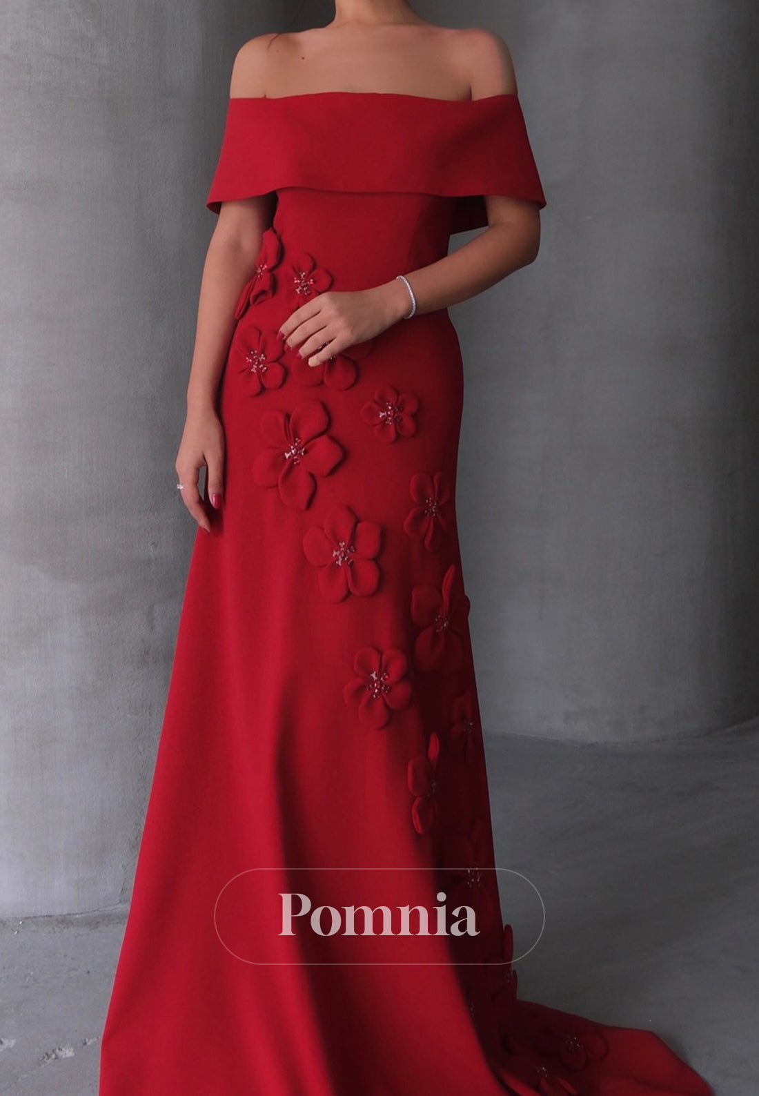 A-Line Off-Shoulder Sleeveless Appliques Mother of the Bride Dress