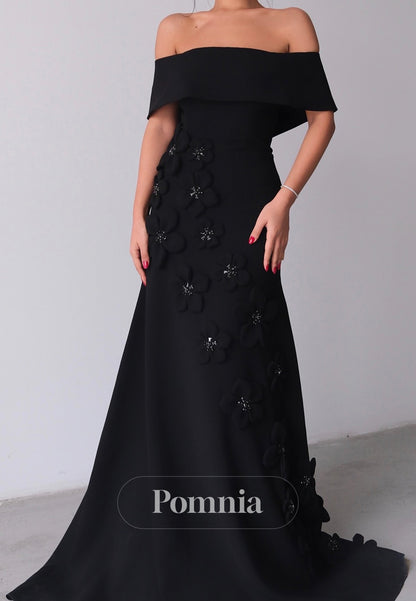 A-Line Off-Shoulder Sleeveless Appliques Mother of the Bride Dress